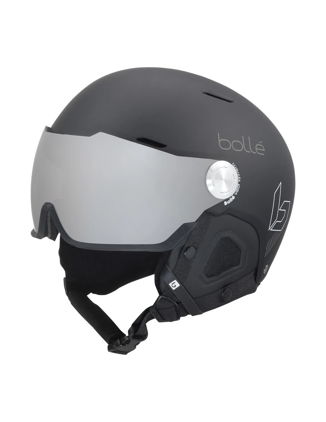 Casque De Ski Neuf à Visière Bolle Might Black S3 Taille 52/55cm